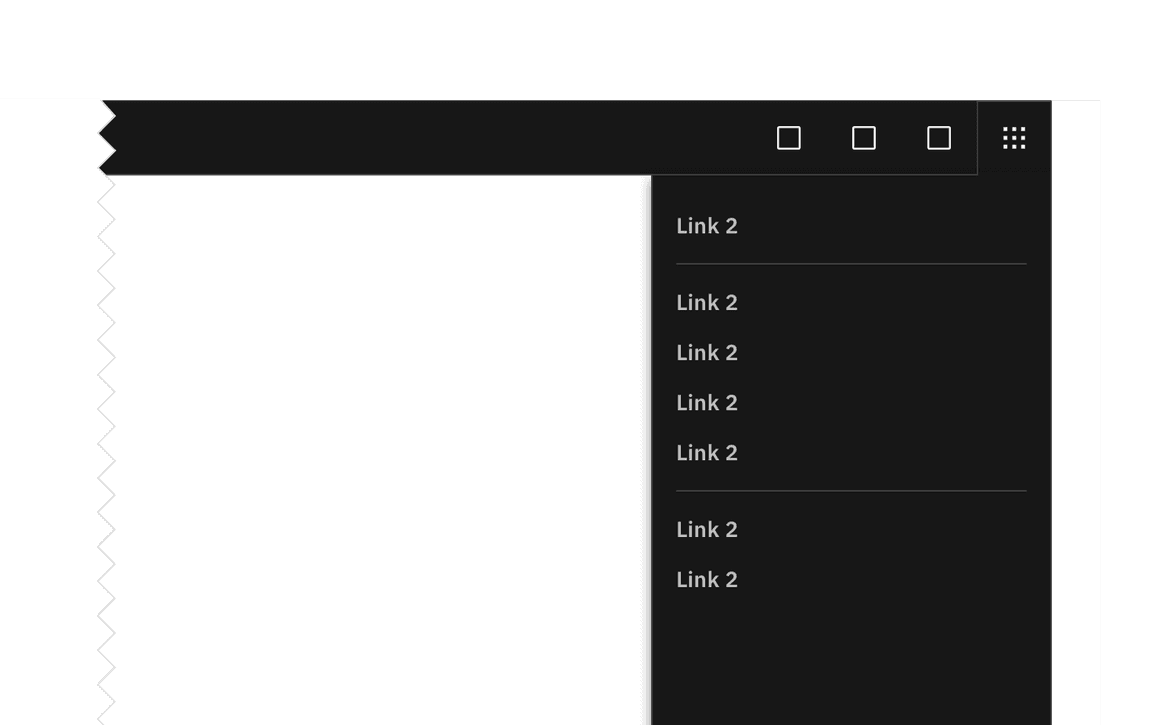 UI shell right panel example. UI shell right panel example.